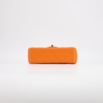 Chanel Quilted Patent Rectangular Mini Orange