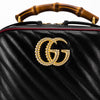 Gucci Marmont Bamboo Top Handle Bag Crossbody Black