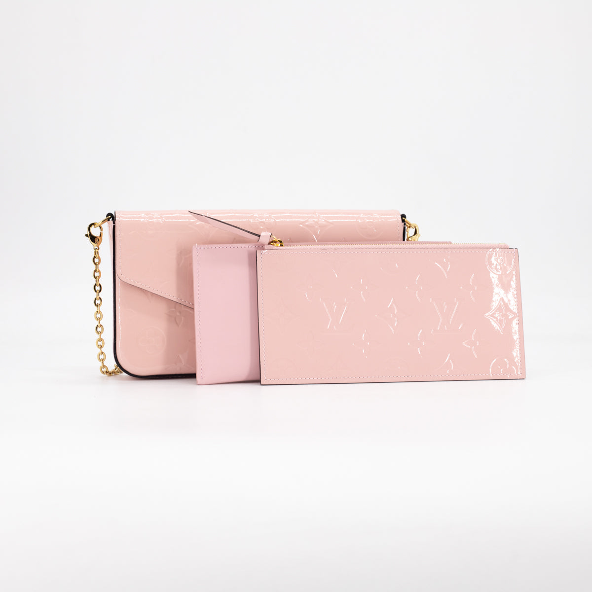 Louis Vuitton Felicie Pochette Monogram Vernis Pink 2350831