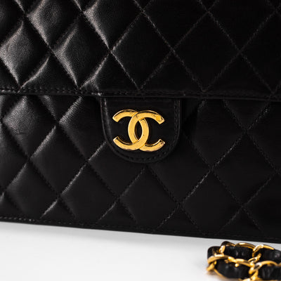 Chanel Quilted Lambskin Vintage Bag Black
