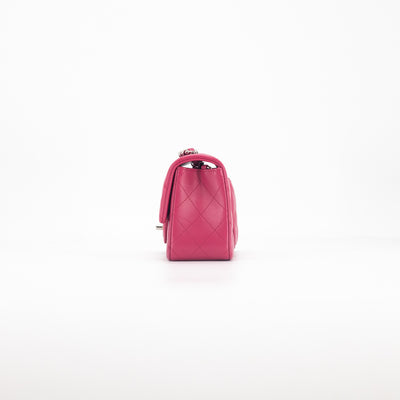 Chanel Quilted Rectangular Mini Dark Pink Raspberry