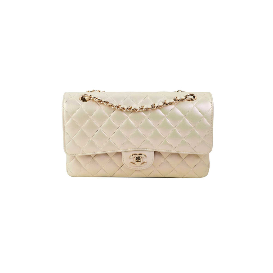 NEW w/ Tag CHANEL 22C Beige GHW Caviar Quilted Medium Double Flap
