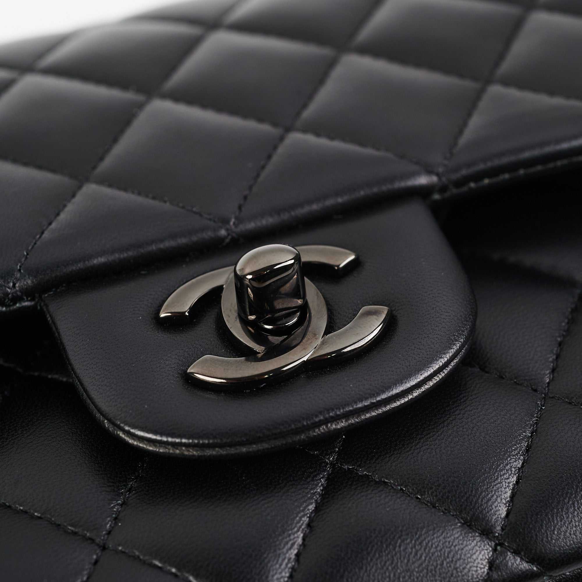 Chanel Quilted Medium Classic Flap So Black (Microchip) - The Purse Affair