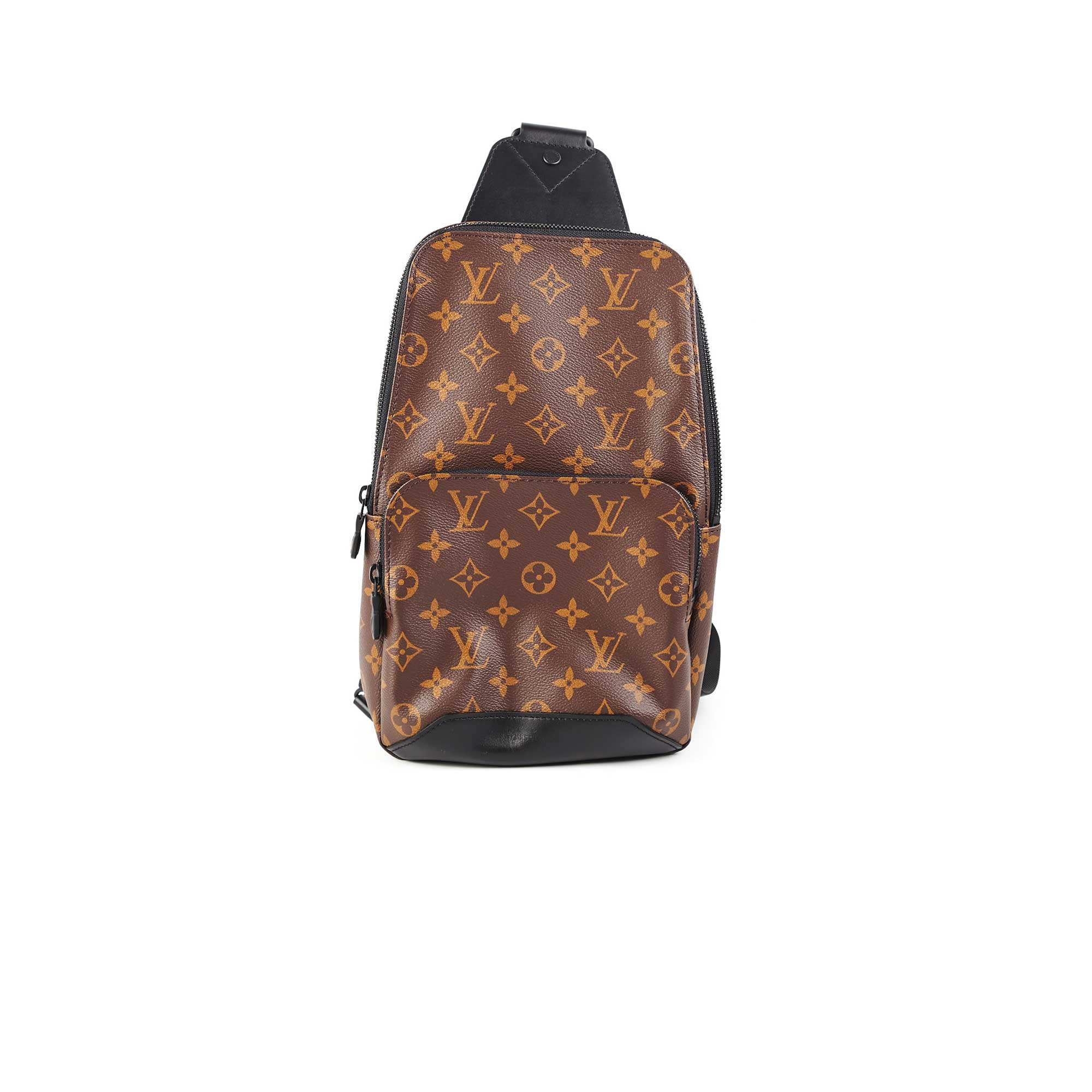 Louis Vuitton Avenue Sling Bag Monogram Macassar Brown in Coated Canvas  with Black-tone - US