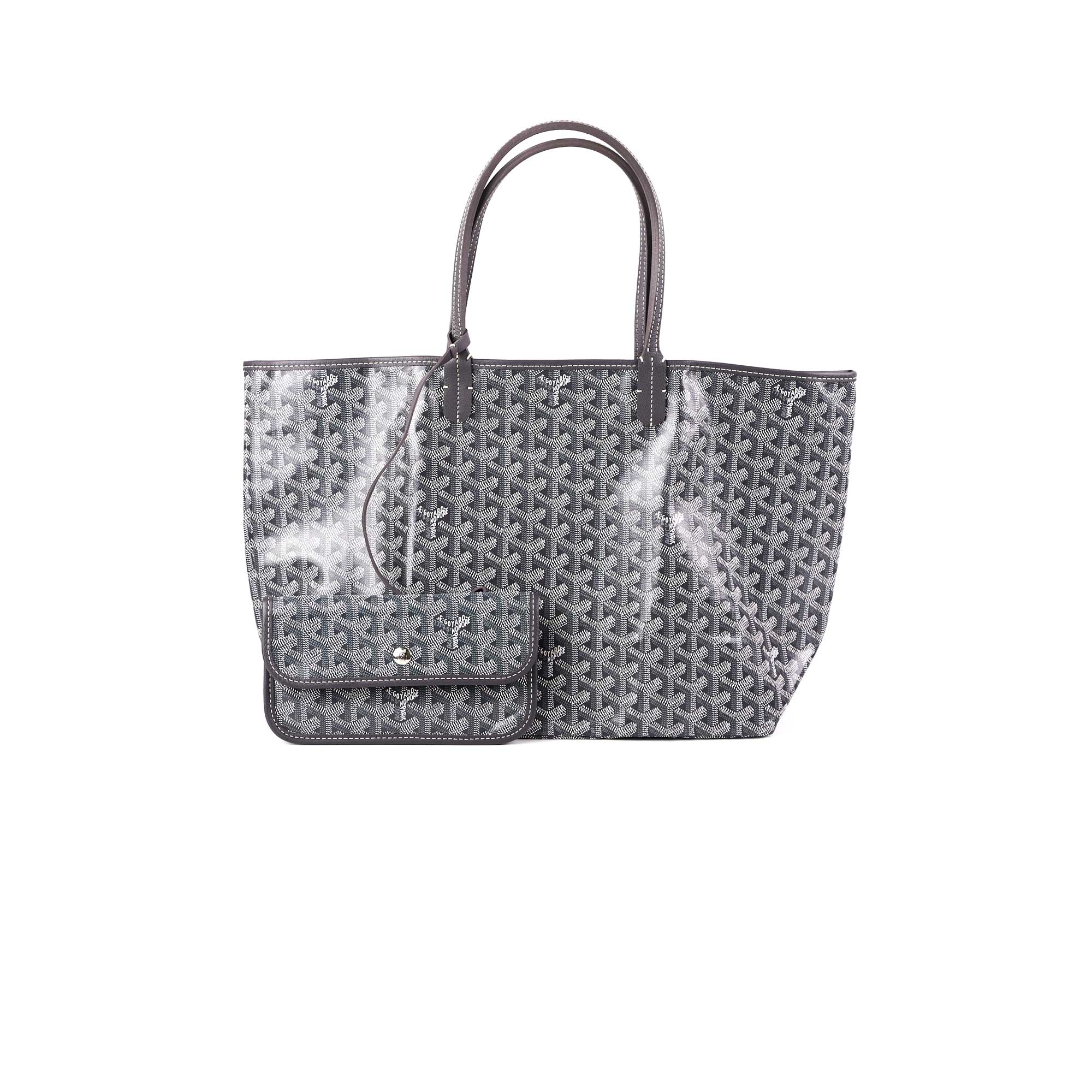 Saint Louis Goyard Saint-Louis PM shopping bag in gray Goyard canvas,  Garniture en métal argenté Grey Cloth ref.832719 - Joli Closet