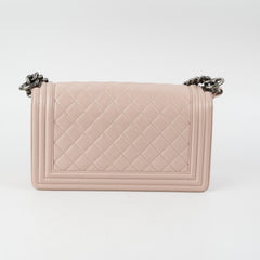 Chanel Quilted Boy Old Medium Light Pink