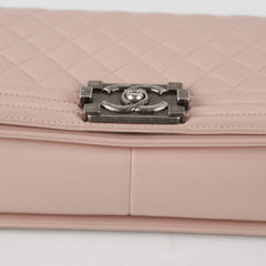 Chanel Quilted Boy Old Medium Light Pink