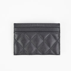 Chanel Card Holder Black Filigree