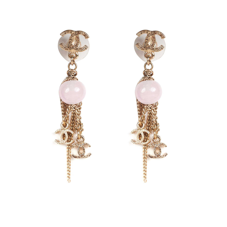 Chanel Pink Stone Chain Fashion Jewellery