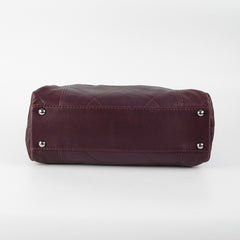 Chanel Quilted Tote Bag Dark Burgundy/Purple