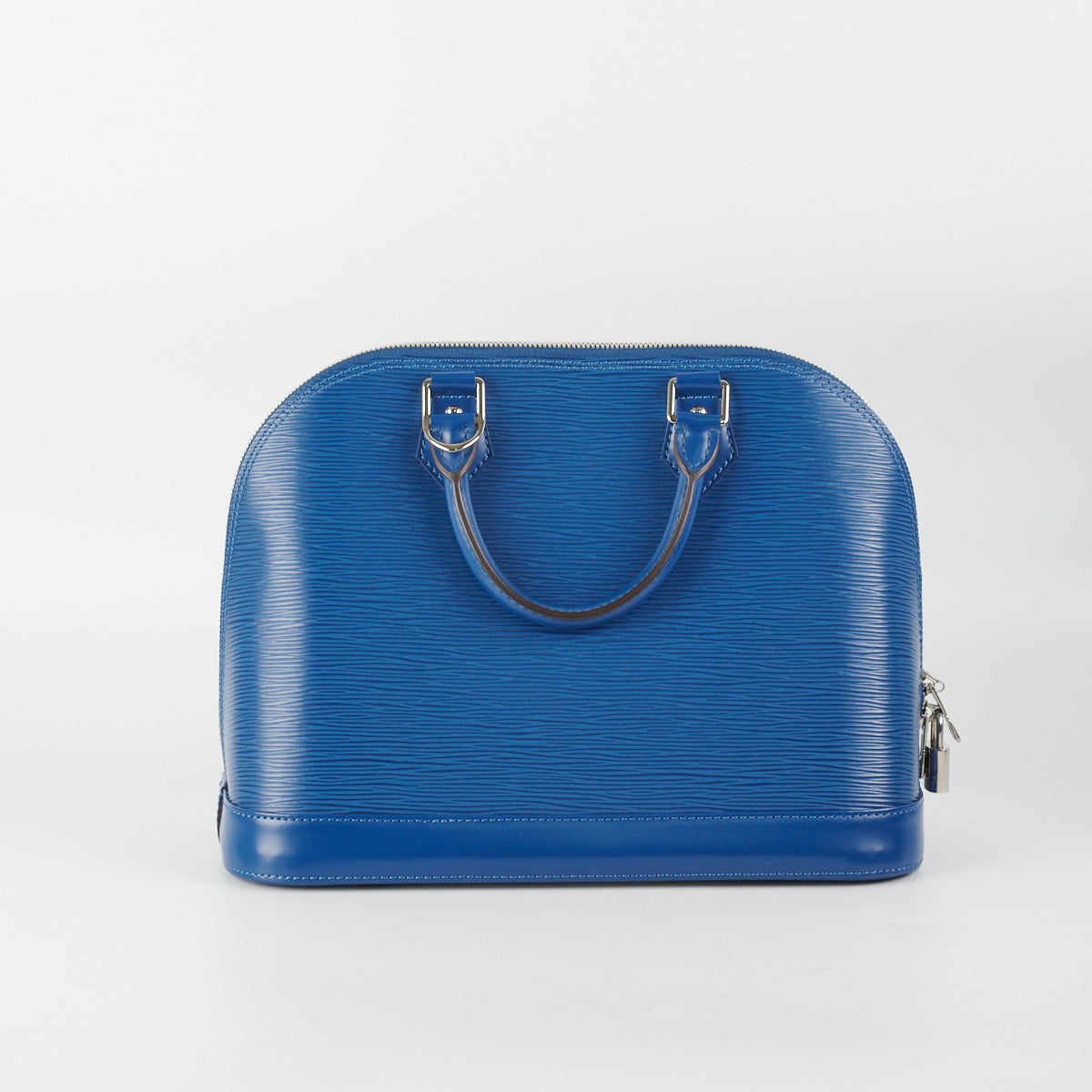 Pre-Loved Louis Vuitton Alma PM in Blue Epi. Golden Bras…