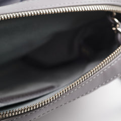Chanel Quilted Navy/Chevron Grey Lambskin Shoulder Bag