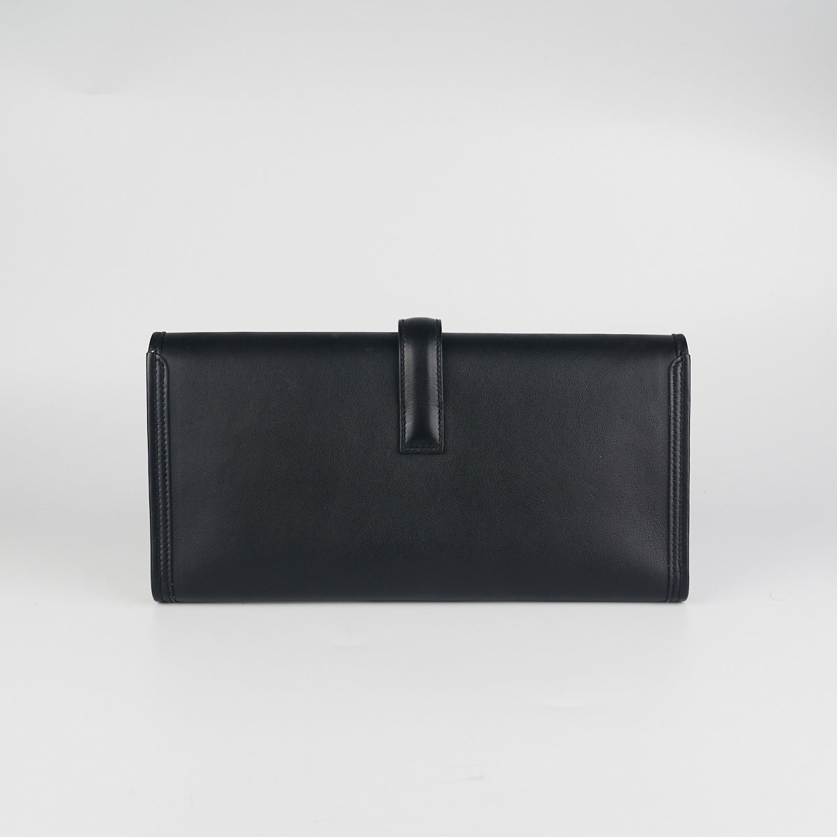 Hermes Black Jige Elan 29cm Clutch Swift Leather Bag Unisex - Chicjoy