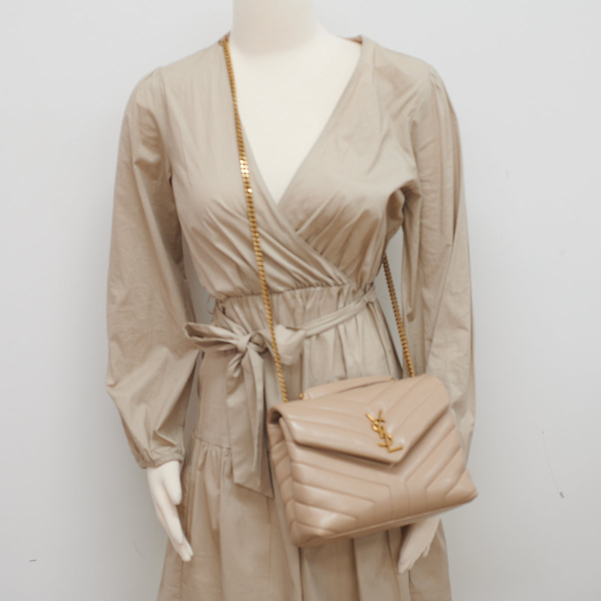 Dark beige ysl loulou Clearance