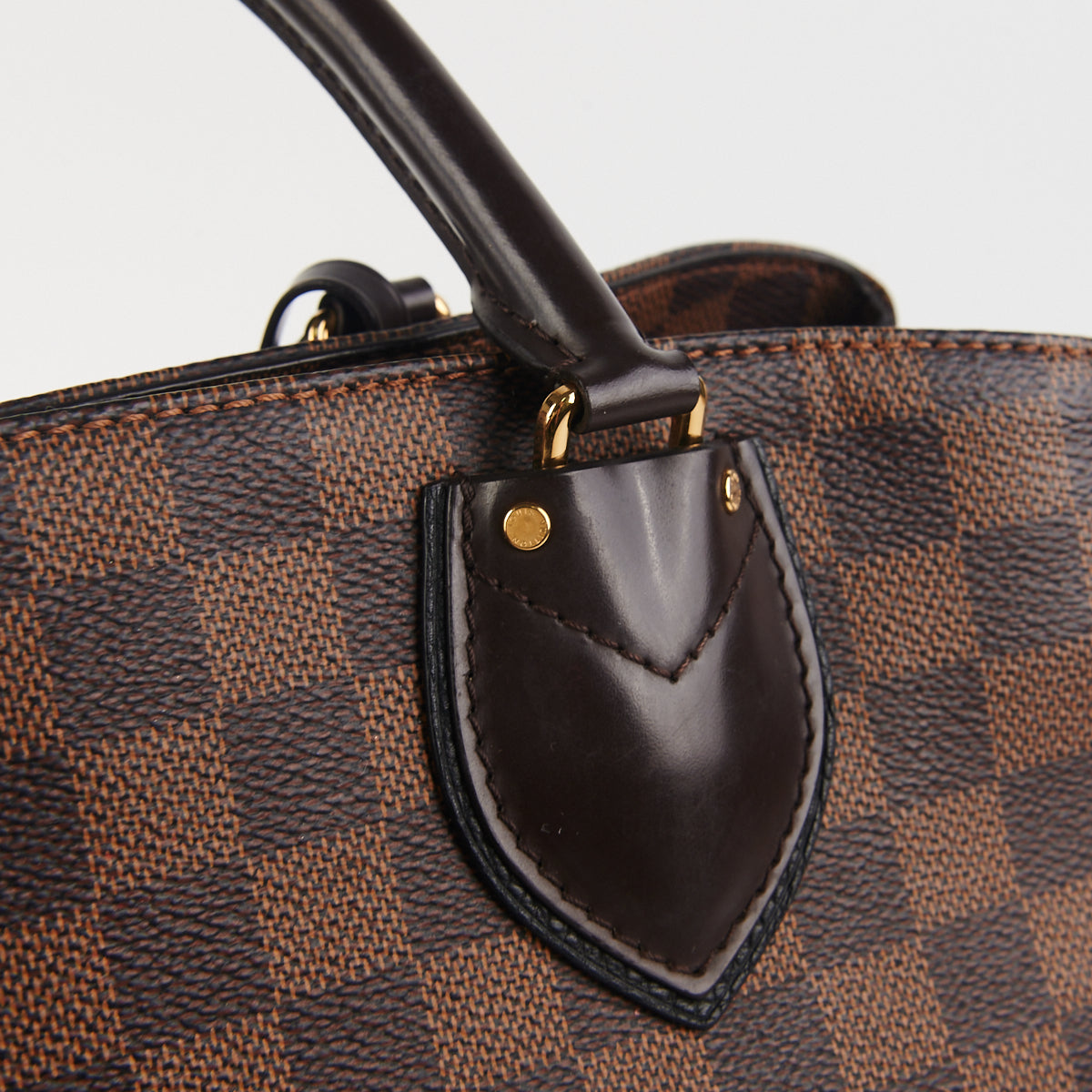 Brown Louis Vuitton Damier Ebene Shearling Normandy Bag – Designer Revival