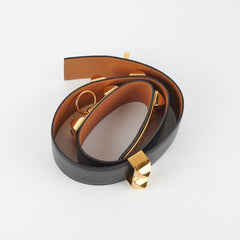 Hermes CDC Collier de Chien Black Size 80 Belt