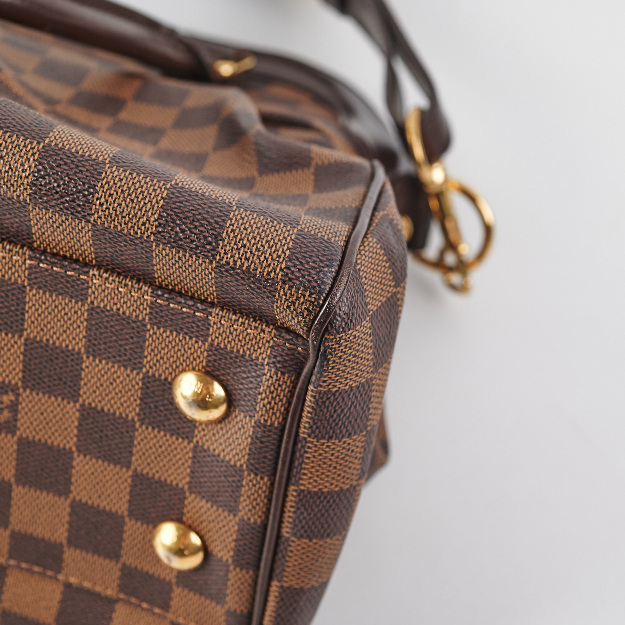 Authentic Louis Vuitton Trevi PМ Damier Ebene Satchel Handbag TJ0172 France