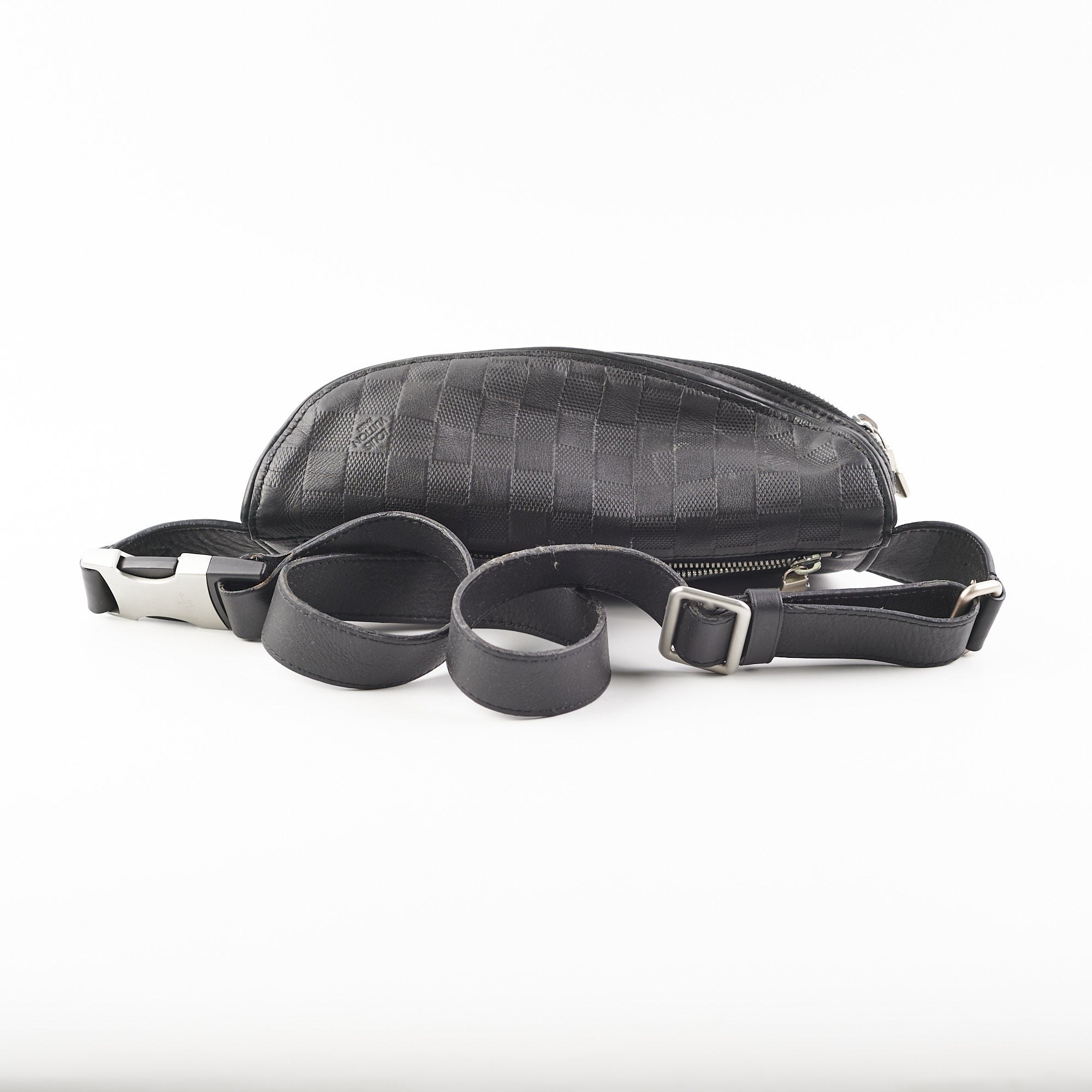 Louis Vuitton Black Damier Infini Leather Ambler Crossbody Bum Bag 99LV74