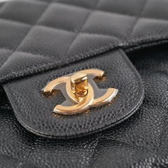 Chanel Quilted Jumbo Caviar GHW Black (Microshipped)