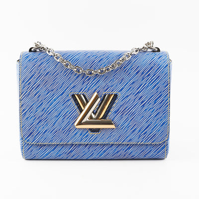 Louis Vuitton M53090 Blue Epi Leather Twist MM Shoulder /Crossbody Bag  (AR4108)