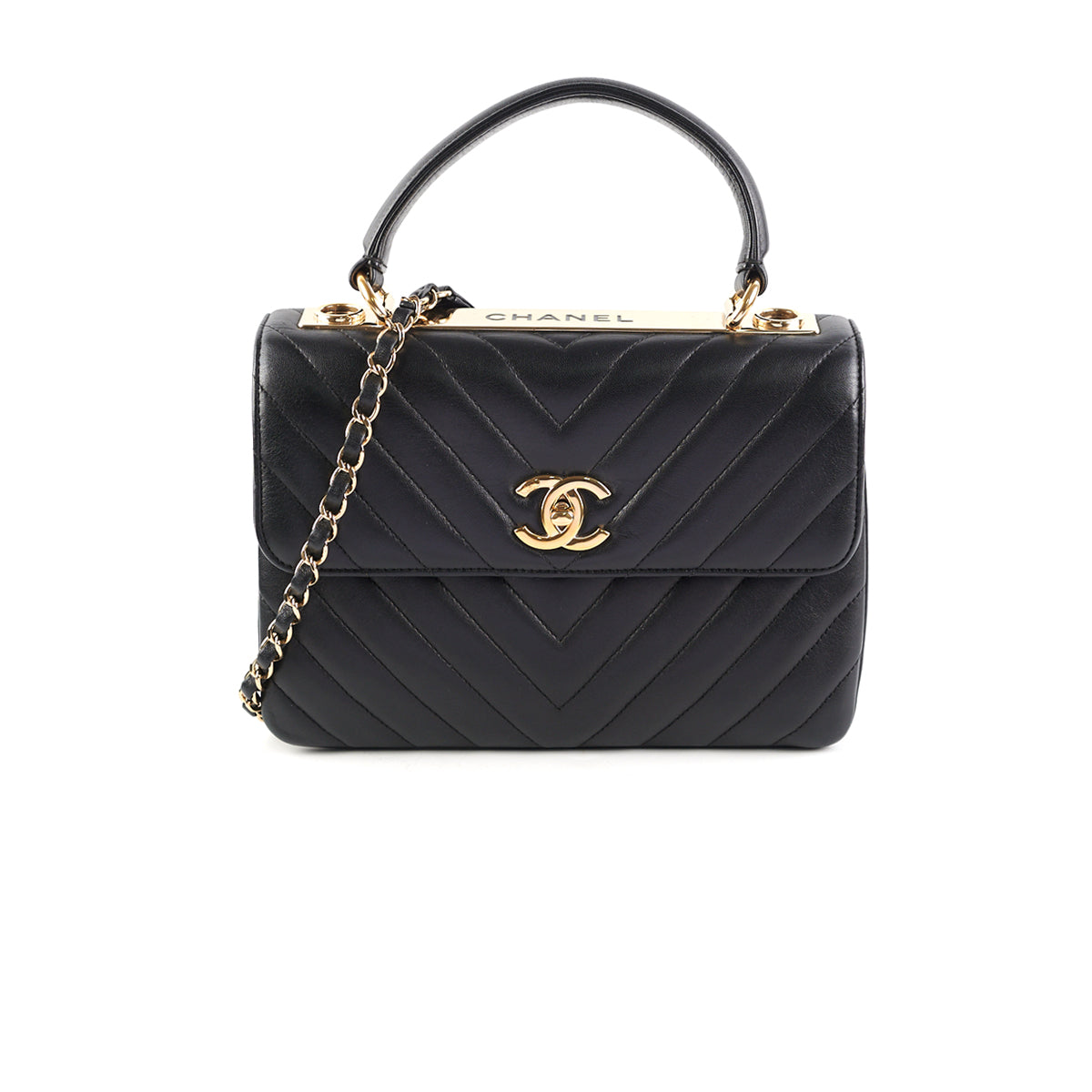 Chanel trendy cc chevron black Clearance