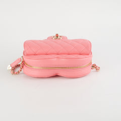 Chanel Heart Bag Large Lambskin Pink (Microchipped)