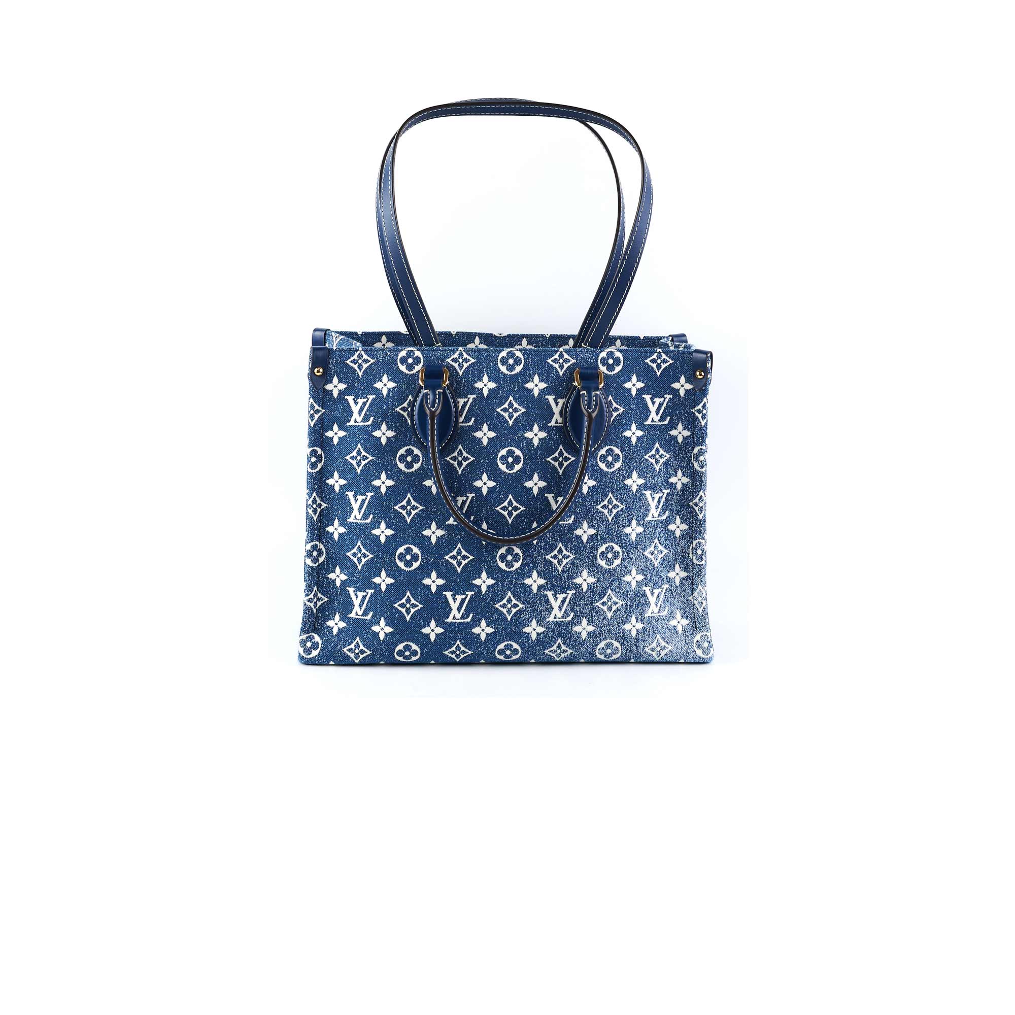 Authentic Louis Vuitton LV On The Go Denim Bag (MM), Luxury, Bags