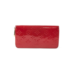 Louis Vuitton Zip Long Wallet Vernis Red