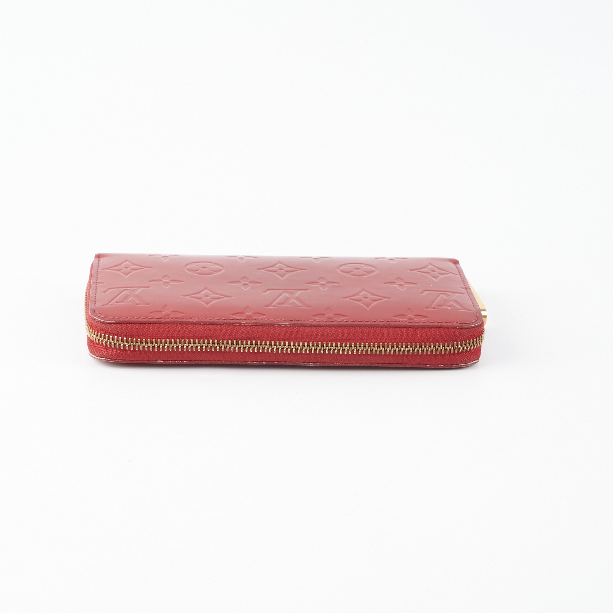 Louis Vuitton Monogram Vernis Red Zippy Organizer Wallet Zip Around GM  861162