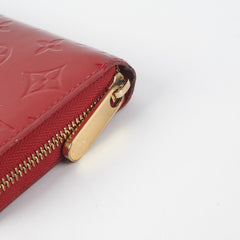 Louis Vuitton Zip Long Wallet Vernis Red