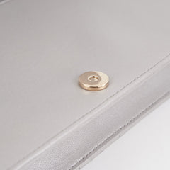 Dior Cannage Lambskin Silver Clutch