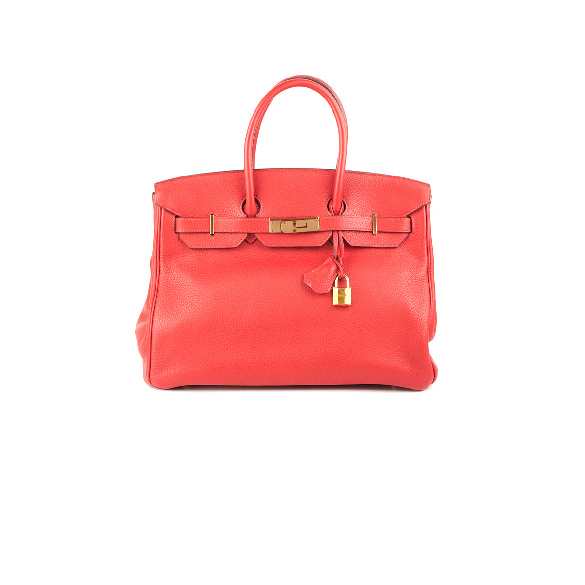 Hermès - Authenticated Birkin 35 Handbag - Leather Red Plain for Women, Very Good Condition
