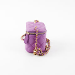 Chanel Pearl Crush Mini Vanity Case Purple
