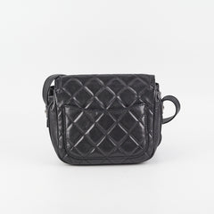 Chanel Quilted Sheriffs Star Square Black
