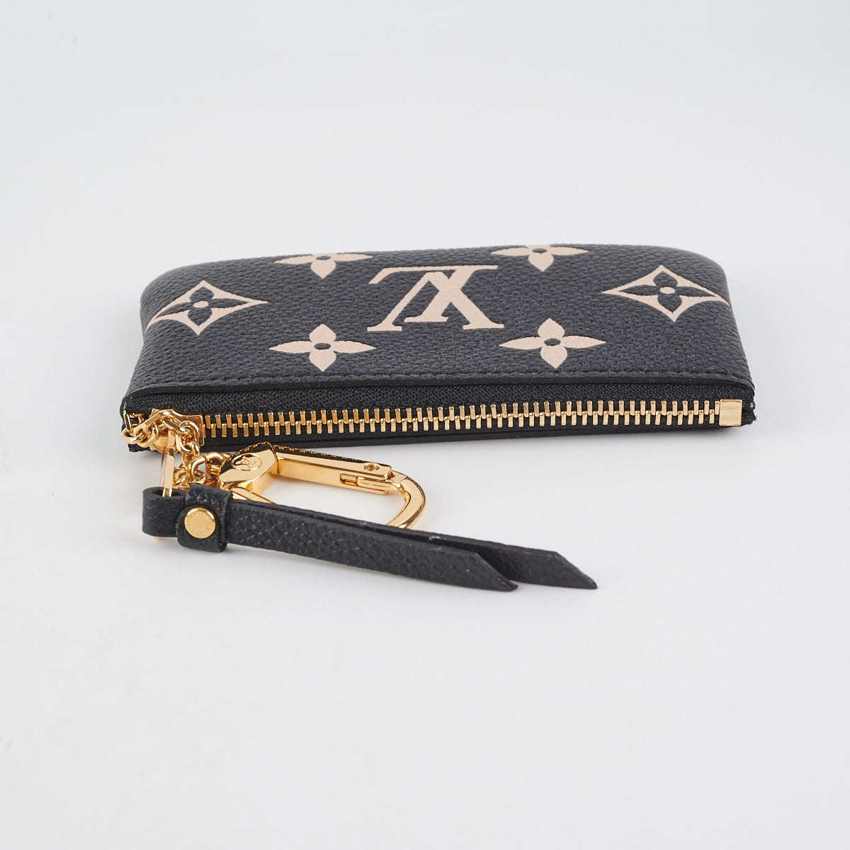Louis Vuitton Monogram Empreinte Key Pouch M80885 Black Leather