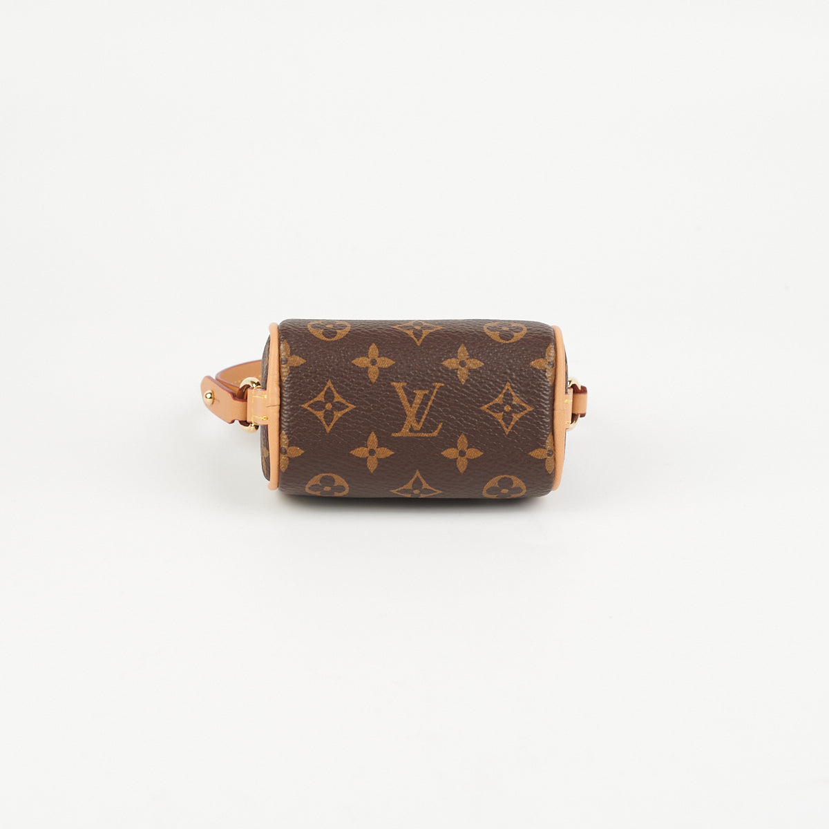 Louis Vuitton Micro Speedy Bag Charm Monogram Canvas Brown 141768380