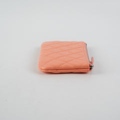 Chanel Classic Caviar Mini Pouch Coral