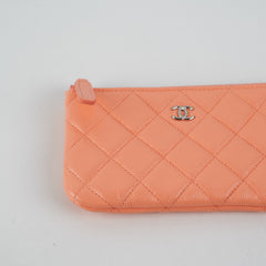 Chanel Classic Caviar Mini Pouch Coral