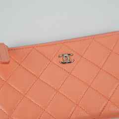 Chanel Classic Caviar Mini Pouch Coral