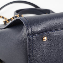 Chanel Deauville Small Caviar Tote Navy