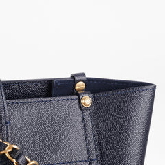 Chanel Deauville Small Caviar Tote Navy