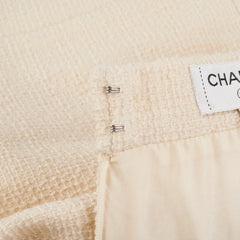 Chanel Pencil Skirt Ivory Size Euro 36