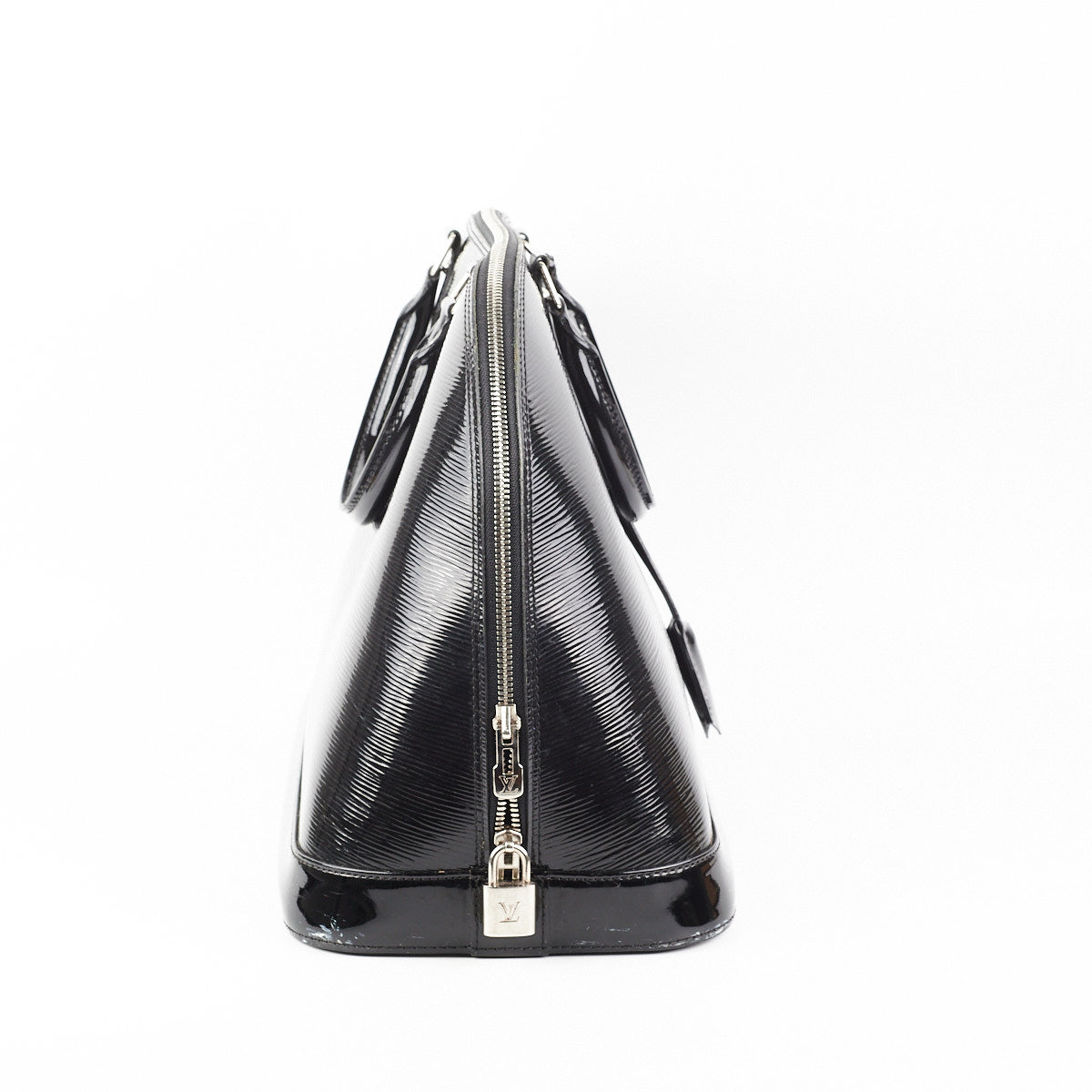 Louis Vuitton Alma handbag in black épi leather, Gold hardware at