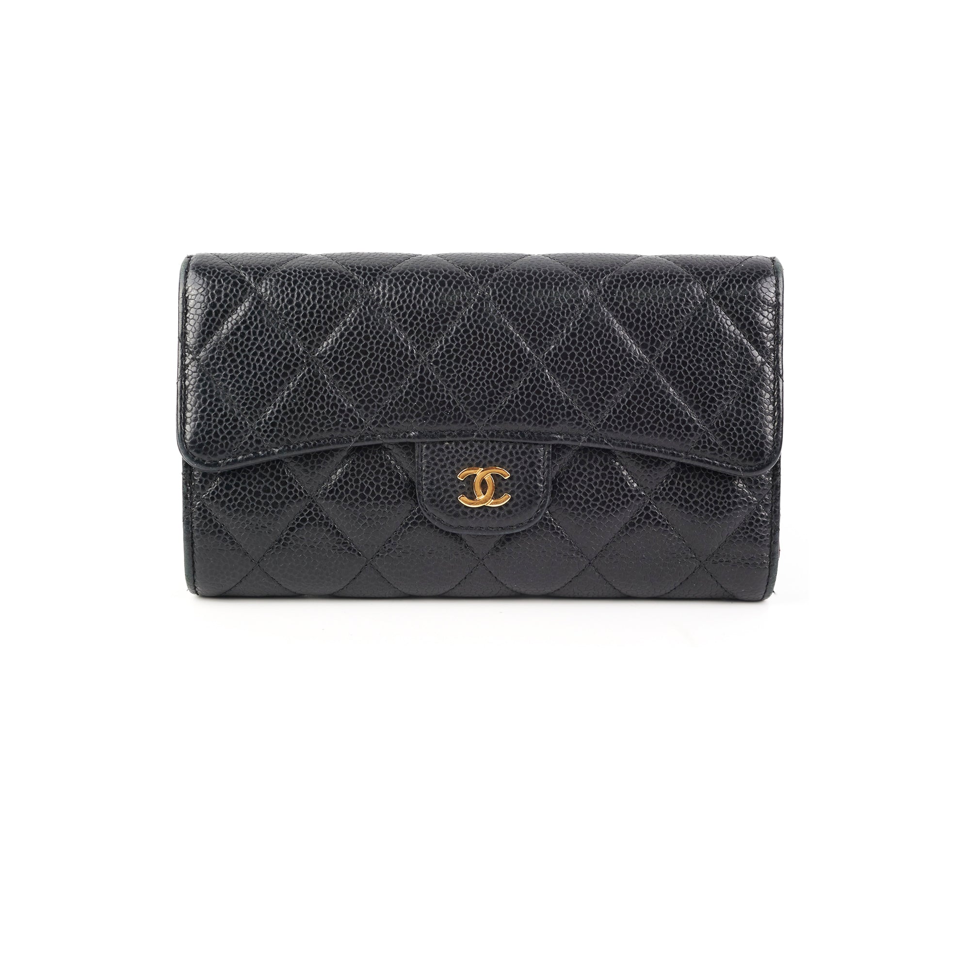 Chanel Classic Long Wallet Caviar Black - THE PURSE AFFAIR