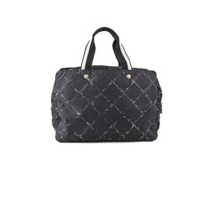 Chanel Diamond - Print Tote Bag Black