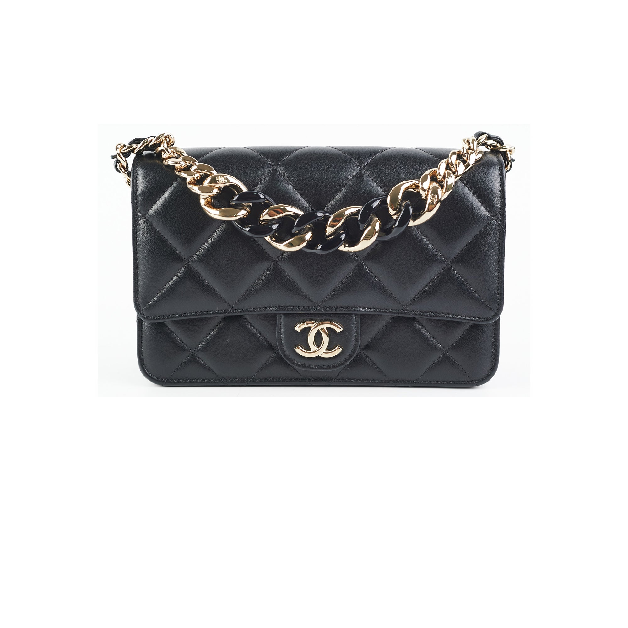 CHANEL Square Wallet On Chain WOC in 19S Iridescent Blue Caviar  Dearluxe