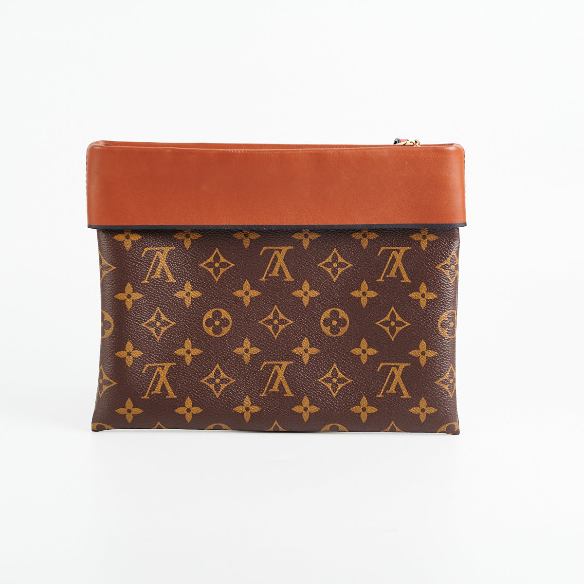 Leather clutch bag Louis Vuitton Brown in Leather - 35608668