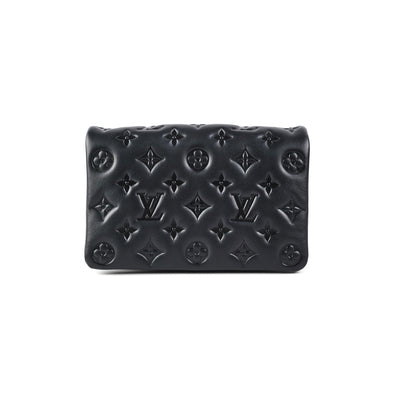 Louis Vuitton LV Pochette Coussin Black Leather ref.288354 - Joli