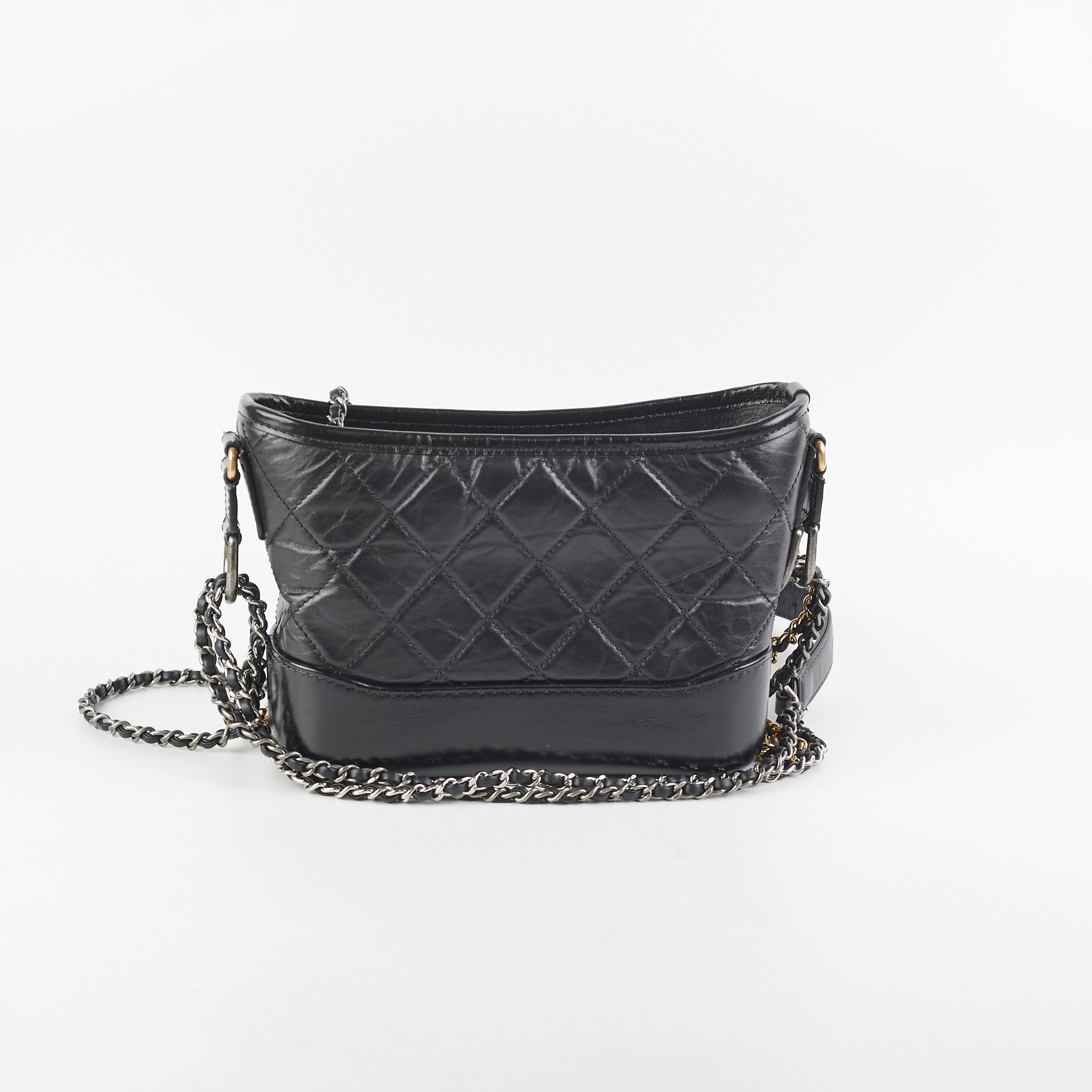 Chanel Gabrielle in Black with Handle Small - TheBrandnameRental