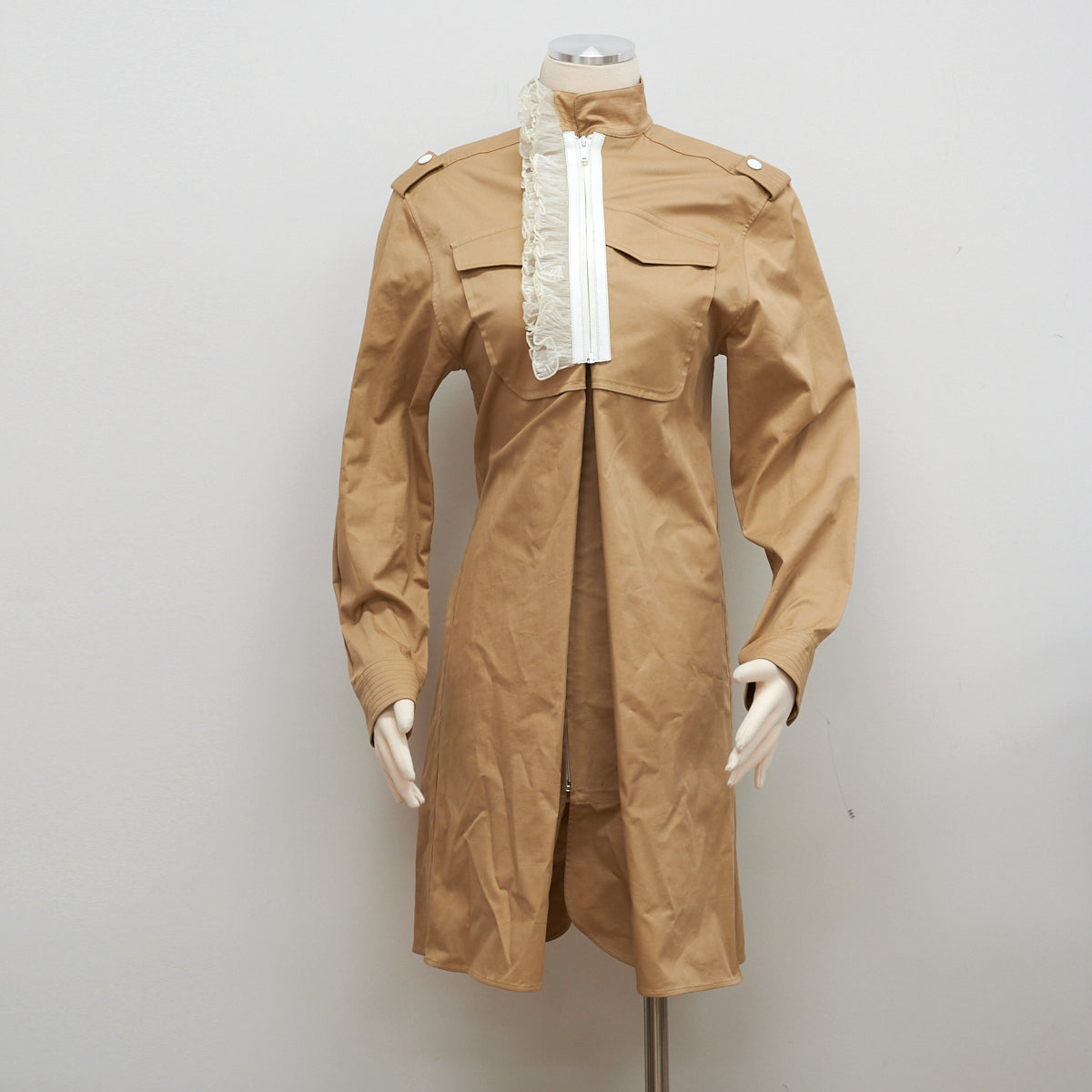 LOUIS VUITTON Cotton Trench Coat 38 Authentic Women Used from Japan